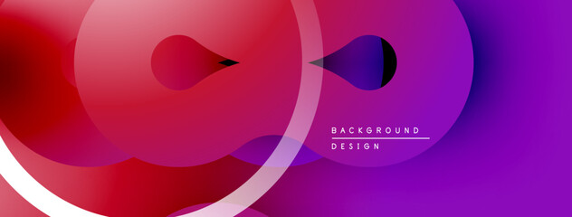 Poster - Abstract fluid shapes, vibrant gradients. Pink, purple hues dominate composition. Modern design element, smooth transitions visible.