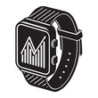 © MD - smartwatch displaying health statistics icon vector silhouette