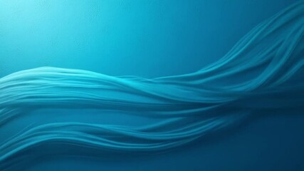 Poster - Abstract flowing wave animation in shades of blue with a textured background