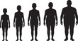 © stockingtimee - Progression of Body Size Silhouettes from Child to Overweight Adult