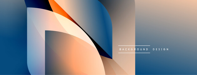 Poster - Abstract geometric design. Gradient colors blend, creating dynamic visual effect. Modern style suitable for backgrounds, presentations.