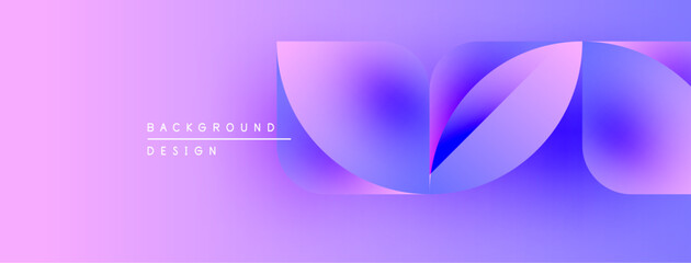 Poster - Abstract gradient background. Soft purple, blue hues blend smoothly. Minimalist design with flowing shapes, modern aesthetic.