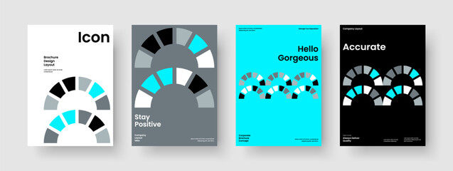 Wall Mural - isolated business presentation design. modern report template. geometric flyer layout. background. p
