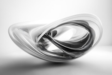 Poster - Complex and fluid design resembling a wormhole in deep space flight, wormhole in space through flight