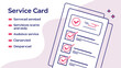 © Samina - Illustration of a service card with checkmarks on a checklist indicating completed tasks and services done