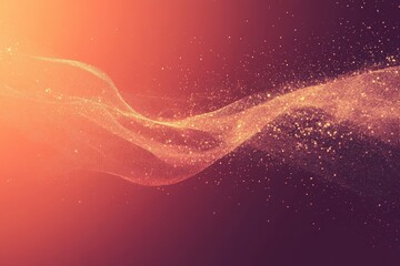 Poster - Organic particles create luminous trails in a captivating flow across the frame, Organic particles with trails flow across the frame