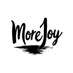 Poster - Handwritten 'More Joy' Typography Design for Positive Affirmations and Inspiration