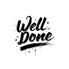 Poster - Elegant well done lettering design for achievements and recognition, decorative calligraphy
