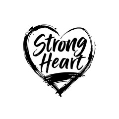 Poster - Expressive strong heart design conveys resilience and emotional well being message