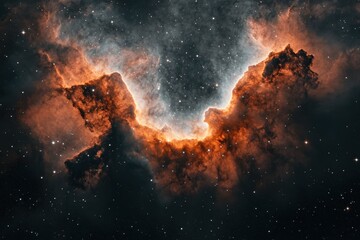 Wall Mural - nebula clouds drifting in the vastness of the universe at a distant location, nebula clouds moving i