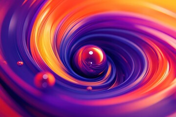 Fototapete - Vibrant swirling abstract design with vibrant colors.