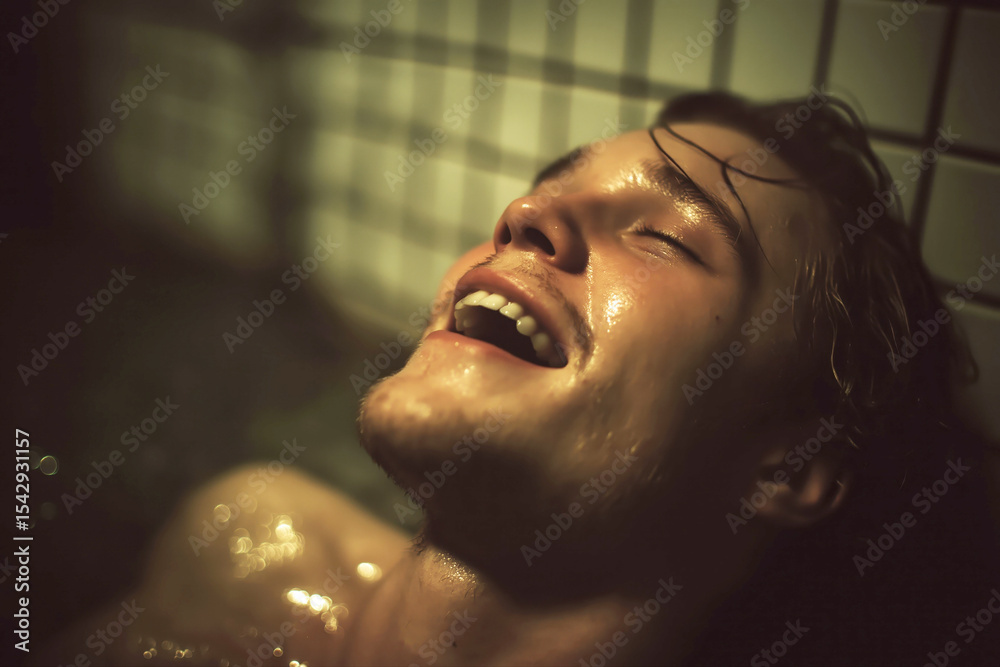 male masturbating in shower Men's Trainer Penis Massager Biting Male Masturbator Vibrating Glans V