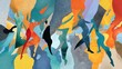 © axel - Dynamic colors and shapes represent movement therapy, highlighting the link between physical motion and emotional well-being in a vibrant abstract composition