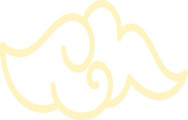 Poster - Chinese Cloud Line Art Elements