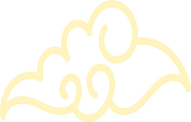 Poster - Chinese Cloud Line Art Elements