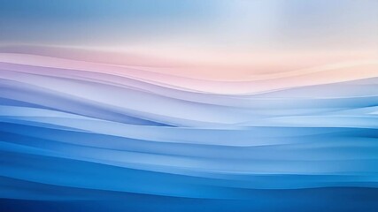 Poster - Abstract Blue Waves Gradient Background with Soft Pastel Colors Dynamic Design