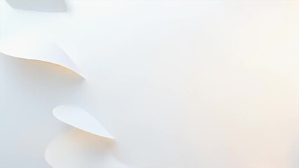 Poster - Abstract Swirling White Paper Design on White Background with Gentle Lighting