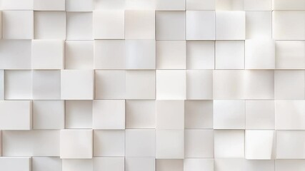 Poster - Abstract White Cubes Texture Background with Geometric Pattern and Modern Design