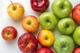 Bunch of apples with different colors