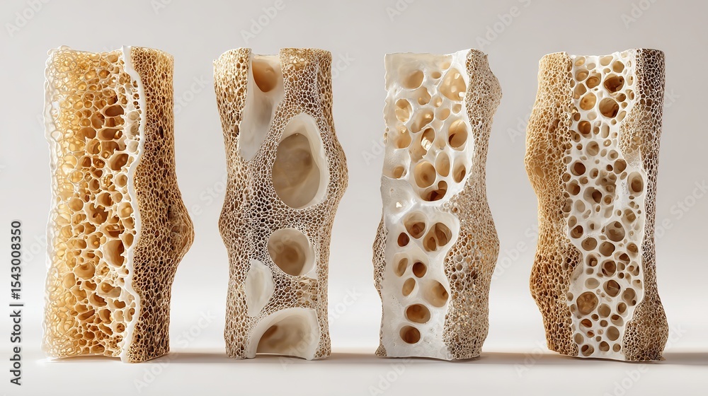 Ilustrace Anatomically accurate 3D medical comparison of the four ...