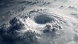 © Emily - Aerial view of giant eye in powerful hurricane center, perfect for digital backgrounds, website designs, and social media marketing campaigns.