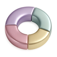 Poster - Pastel Segment Chart: An elegant chart with pastel color segments showcases the market share of each product.
