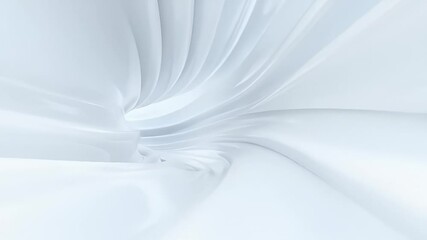 Poster - Abstract Smooth White Tunnel Background with Modern Architecture and Smooth Curves