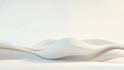 Poster - Abstract White Background with Gentle Curves and Soft Lighting Elegant Minimalist Design