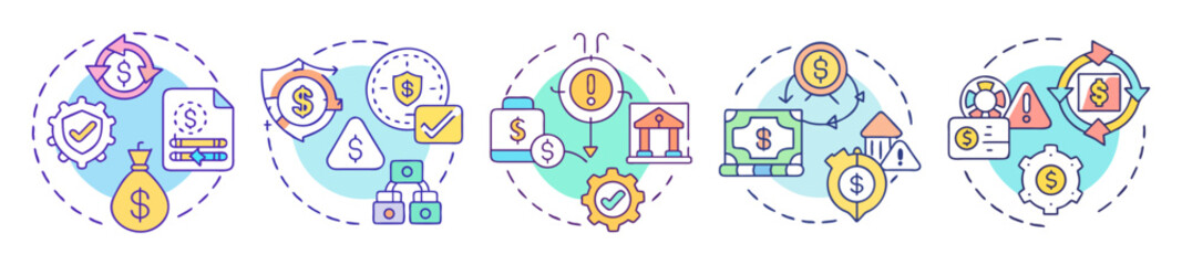 Poster - Conceptual illustration representing financial security, risk management, and banking concepts