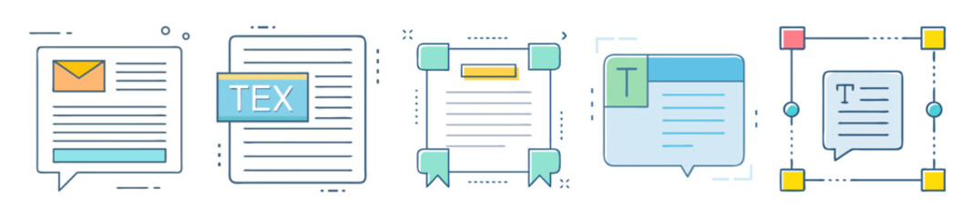 Poster - Conceptual Illustration of Diverse Document Types with Editing and Communication Features