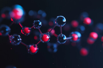 Poster - An abstract 3D image of vivid geometric shapes generative ai concept