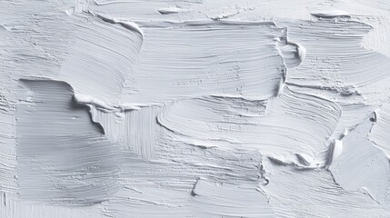 Poster - White oil paint applying thick impasto texture with dynamic brush strokes and distinct palette knife marks, creating dramatic textural relief on canvas surface
