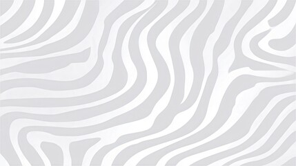 Poster - Striped zebra pattern with white and grey waves, presenting graphic design potential for wildlife themes, fashion concepts, contemporary styling