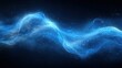 © jarmhan - Abstract glowing blue waves on dark background