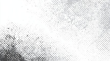 Poster - Gradient halftone pattern fading from deep black to bright white, generating textured graphic design surface with contemporary visual depth and artistic versatility