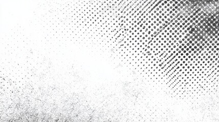 Poster - Halftone gradient transitioning from dense dots to sparse pattern, creating smooth visual texture across pristine white background