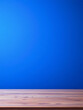 © David - Blue background and wooden table