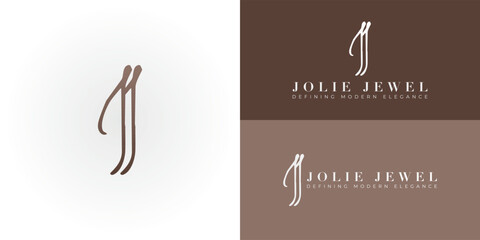 Poster - Stylized JJ emblem for fashion and designer apparel. Its fluid, minimalist form suggests contemporary style, craftsmanship, and unique personal expression.