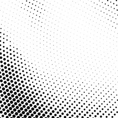 Wall Mural - Abstract wave lines halftone pattern. Black and white vector illustration	