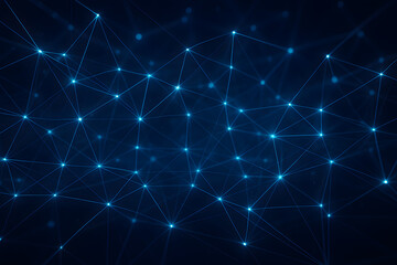 Poster - network of connections: an abstract illustration of interconnected nodes and lines, symbolizing the 