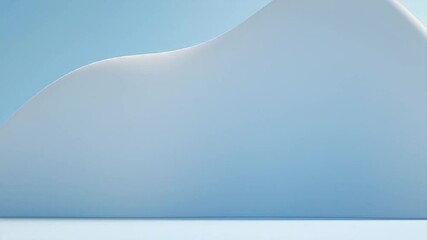 Aufkleber - Abstract Blue and White Background with Smooth Curves and Soft Gradients