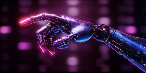 Poster - A Futuristic Robotic Hand Interacting with a Cyber Interface Featuring Translucent Finger Technology