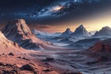 Unique Extraterrestrial Terrain: A Bizarre Outer Galaxy Landscape Visualization