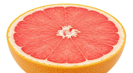 Aufkleber - Detailed cross-section of a vibrant red grapefruit with seeds and juicy segments