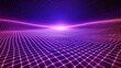 © Robani - Abstract digital landscape with glowing purple and pink grid lines