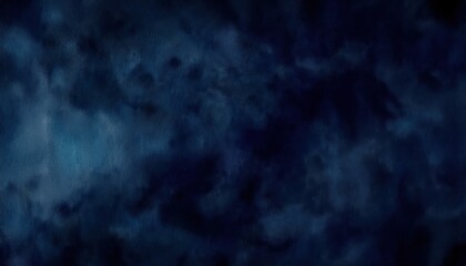 Poster - dark navy blue watercolor background with soft cloudy textures and subtle vertical brush strokes for elegant web design, branding, poster, or print template use

