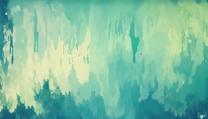 Poster - aqua green abstract drip texture with gradient teal and soft yellow highlights for branding, web design, packaging, wallpaper, or digital backdrop use

