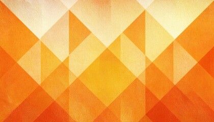 Poster - vibrant orange geometric pattern with diagonal polygon shapes and subtle canvas texture for abstract background, poster, web design, branding or packaging graphic

