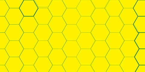 Poster - yellow and blue Hexagon pattern Abstracts background.Vector eps