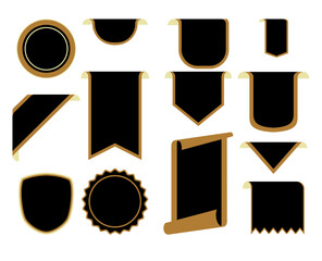 Set of Web elements buttons and labels